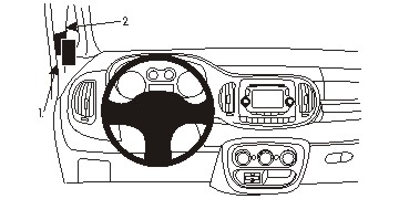 ProClip autokoht kiin A-pilari Fiat 500 L 13-19