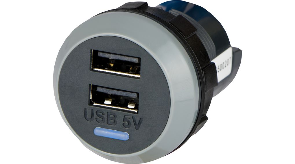 USB-laturi 9-32V -> USB 5V 3A 2xUSB