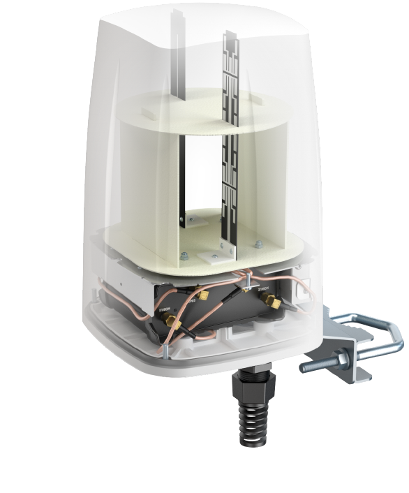 QuSpot kotelo sopii RUT900/951 integroitu 4G+WLAN antenni