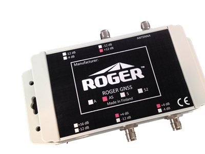 Roger GNSS vahvistin+haaroitin 1-to-3 (+12dB, +4dB, +4dB), IP67