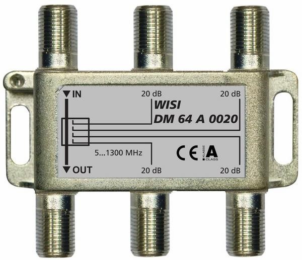 Haaroitin 1/4 5-1300MHz 20dB Docsis 3.1 -yhteensopiva