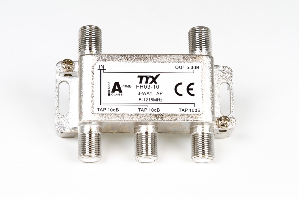 Haaroitin 1/3 5-1300MHz 10dB Docsis 3.1 -yhteensopiva