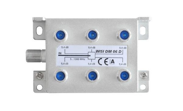 Jaotin 1/6 5-1300MHz 9,4dB Docsis 3.1 -yhteensopiva