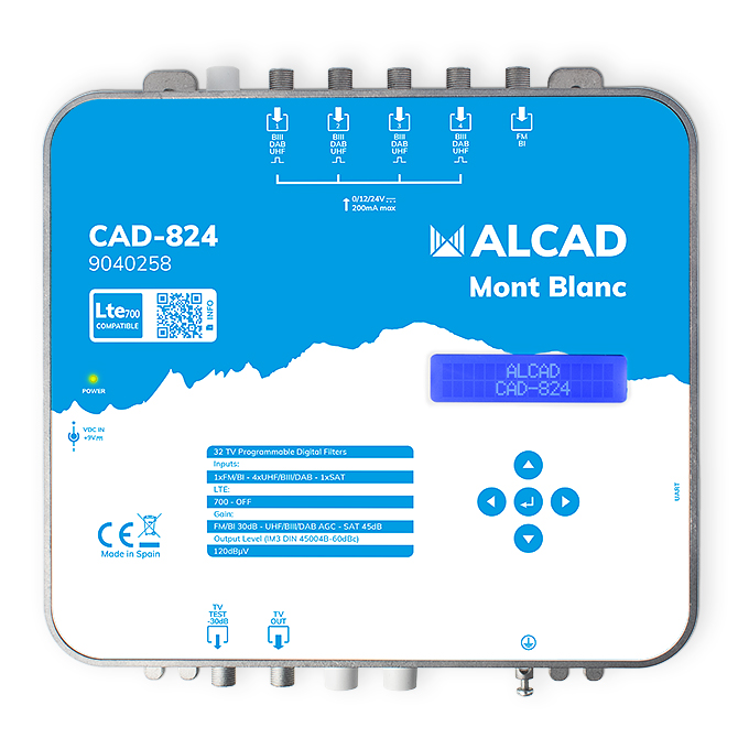 Päävahvistin Mont Blanc UHFx4 FMx1 AGC LTE700