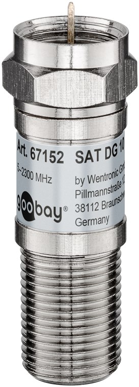 Vaimennin kiint 10dB F-u/n 75ohm 5-2300MHz DC-läpimeno