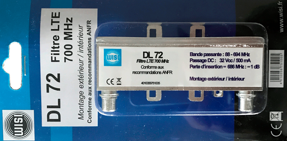 Estosuodin LTE700 vaim > -25dB läpäisy -1,0dB@88-686, F-n