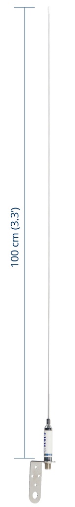 Veneantenni 3dB VHF teräspiiska 1,0m L-jalka