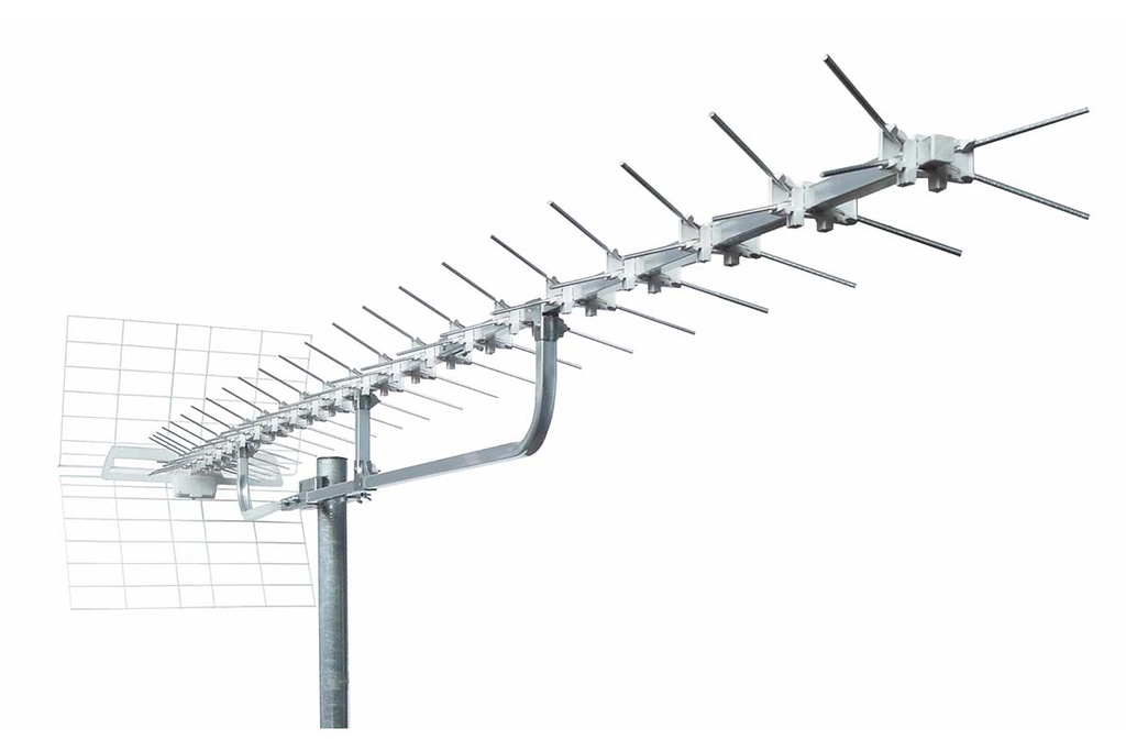 TV-antenni UHF K21-48 LTE700 12.5-17 dBi 93 X-elementtinen pituus 2593 mm