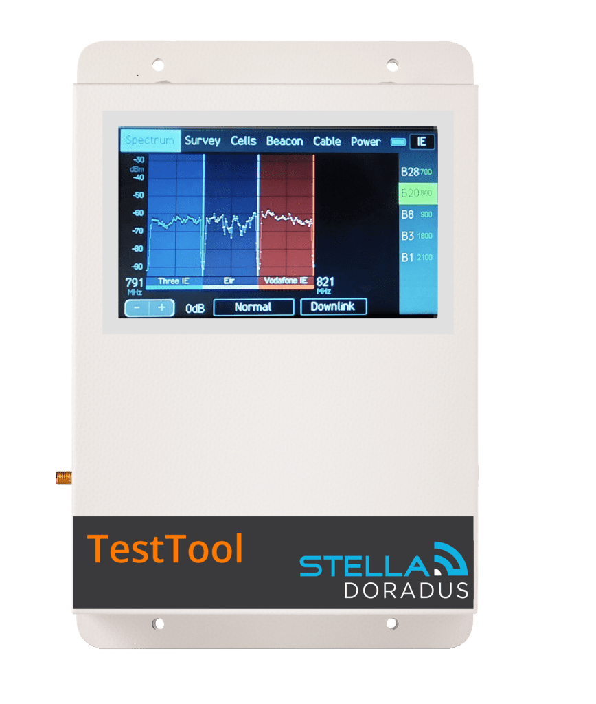 Stella Doradus 4G/LTE mittalaite Spektri&Masto -analysaattori