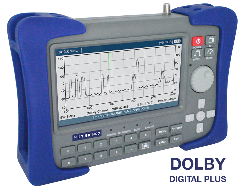 Antennimittari DVB-T/T2/S/S2/C SD/HD, 51-22000MHz, 7" LCD TARJ