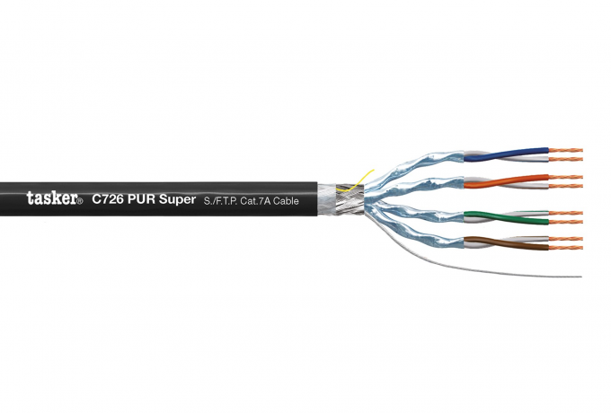 CAT7-kaapeli 4x2x0,13 PUR S-FTP Flex monisäikeinen