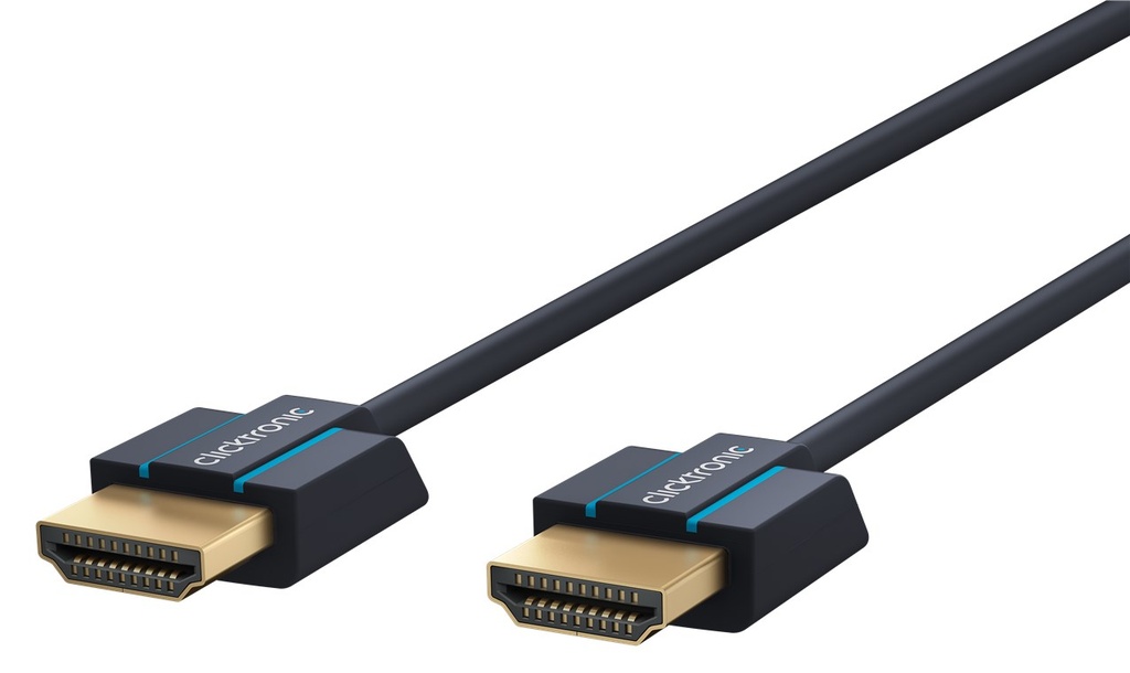 HDMI-välijohto 1,5m 4K60 ohut ja pieni pistoke Clicktroni