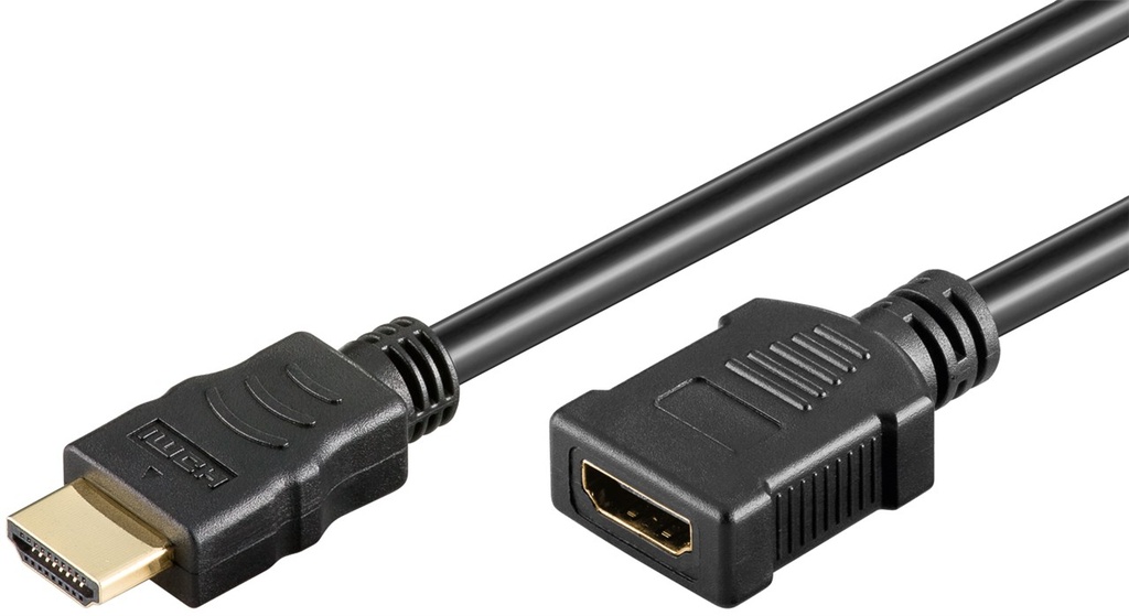 HDMI-uros/HDMI-naaras välijohto musta 3m bulk VR12430