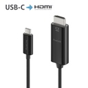 USB-C>HDMI-uros 3 m musta 4K60 18 G aktiivinen