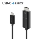 välijoh USB-C-uros/HDMI-uros 3m musta 4K60 18G aktiivinen