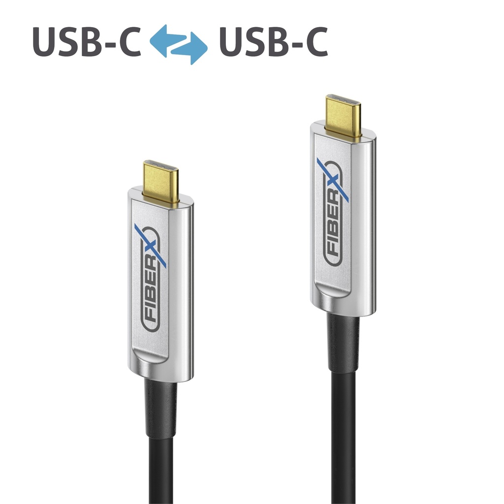 USB-C-välijoh akt 10m 3.2 AOC kuitu