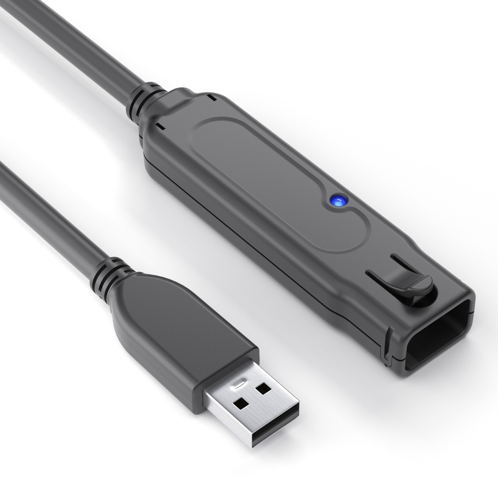 USB-jatko A-uros/A-naaras 15m sis vahvistin USB3.2