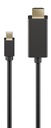 Mini DisplayPort-uros/HDMI-uros välijohto musta 3m bulk