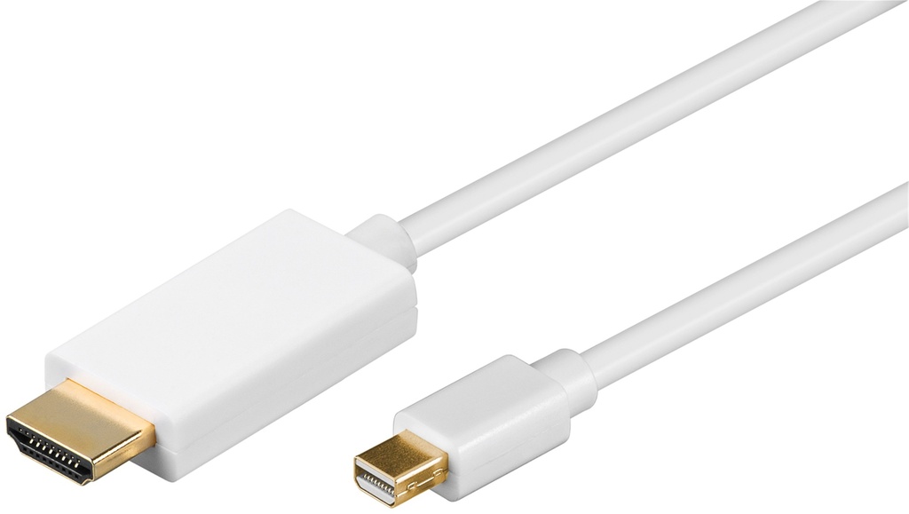 Mini DisplayPort-uros/HDMI-uros välijohto valk 2m bulk TK63