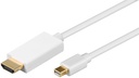 Mini DisplayPort-uros/HDMI-uros välijohto valk 2m bulk TK63