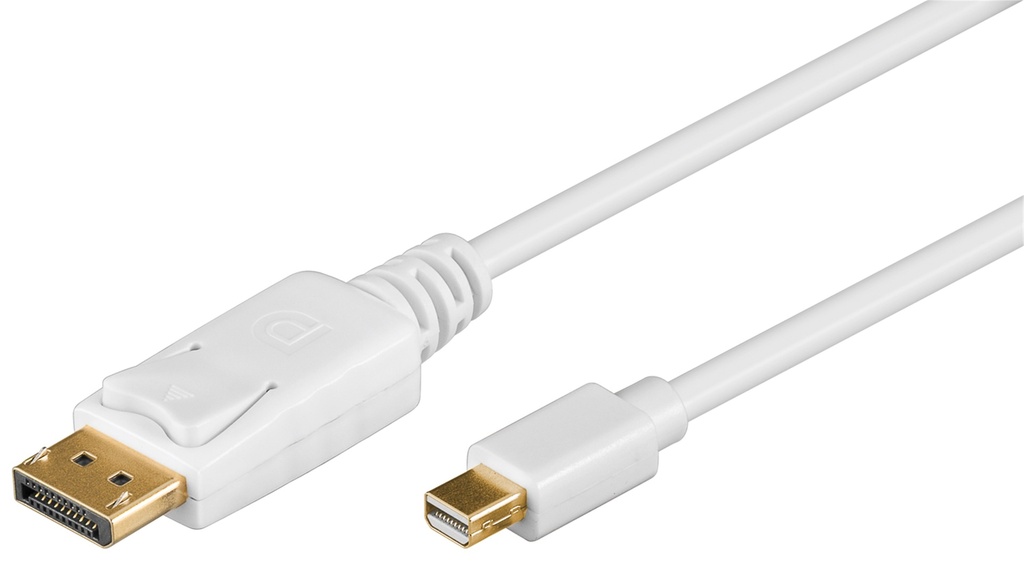 Mini DisplayPort-uros/DisplayPor t-uros välijohto valk 2m bulk