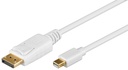 Mini DisplayPort-uros/DisplayPor t-uros välijohto valk 1m bulk