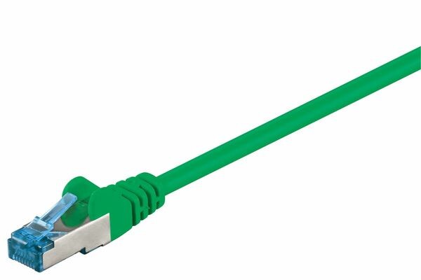 CAT6a-välijohto S/FTP vihreä 15m LSZH CU bulk