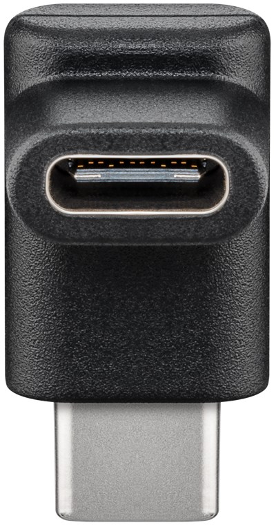 Adapteri USB-C-uros/USB-C-naaras 90³ kulma eteen