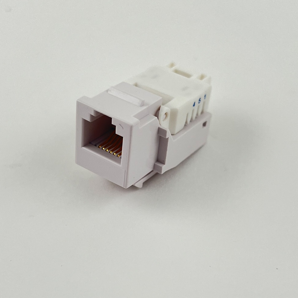 RJ12-runko paneliin snap-in valkoinen