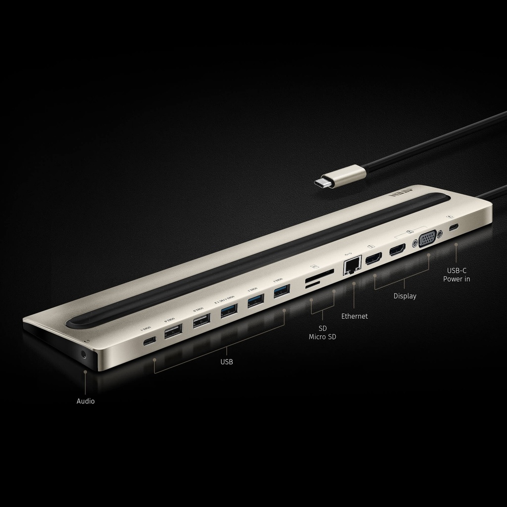 USB-C -minitelakointiasema VGA, HDMI, 4K, GigabitLAN, 85W