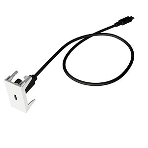 KF45 USB-C n/u USB3.1 Gen.1 1m kaapeli valkoinen  ½koko