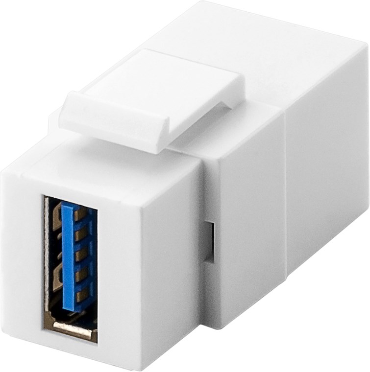 USB 3.0 A-naaras läpivienti Keystone-moduuli