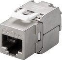 CAT6a-runko RJ45 STP ohut Keystone-moduuli metalli