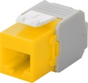 CAT6a-runko RJ45 UTP Keystone-moduuli keltainen