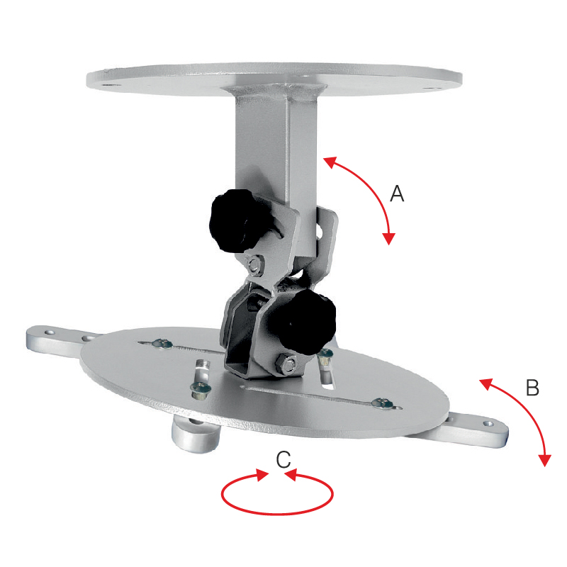 Tykkiteline kattoon 15kg ±30° 145mm katosta