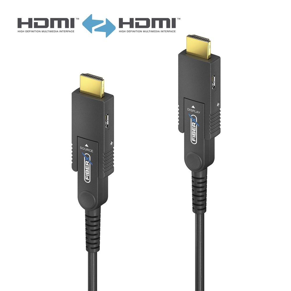 HDMI/Micro-välijoh akt opt 7.5m 2.0b 4K FiberX 18Gbps AOC  