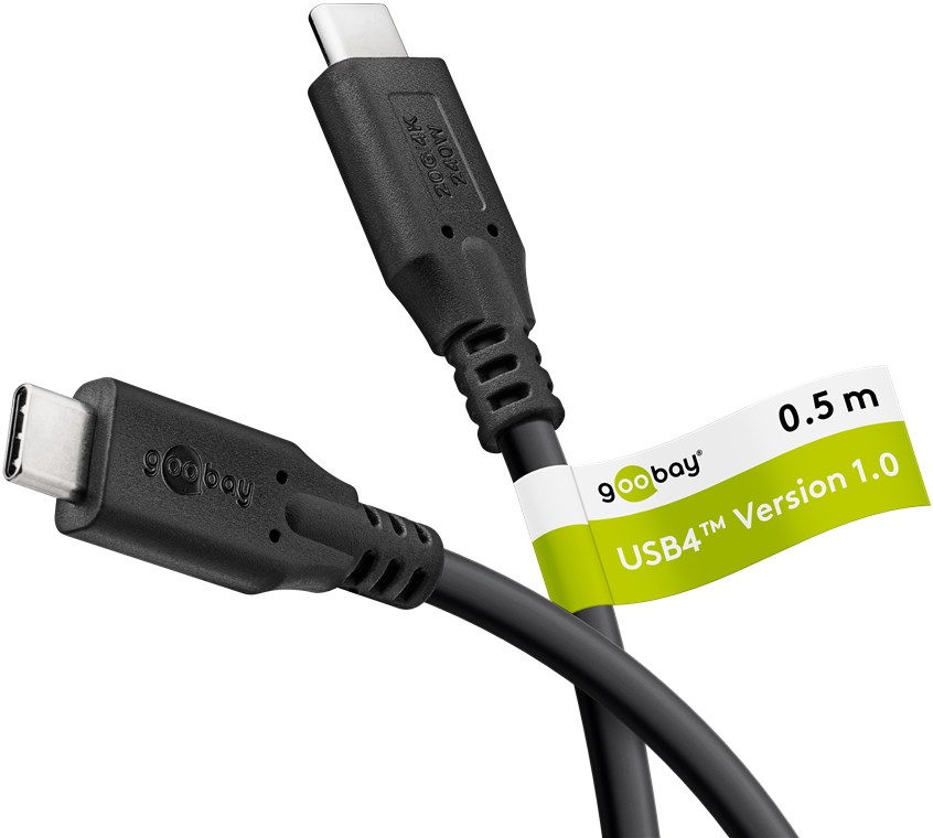 USB-C välijoht, USB4, 240 W, 20 Gbit/s, 0.5 m