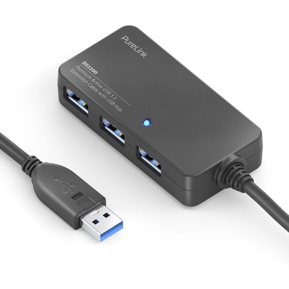 USB 3.2 4-porttinen HUB 5m