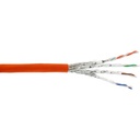 CAT7a-kaapeli 4x2x0.58 AWG23/1 CU S/FTP LSZH PiMF Dca 1200Mhz oranssi 500 m rulla 