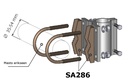 Kiinnitysrauta vaakaputkeen halkaisija 35-54 mm