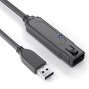USB-jatko A-uros/A-naaras 10m sis vahvistin USB3.1