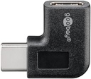 Adapteri USB-C-uros/USB-C-naaras 90³ kulma sivulle