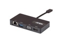 USB-C jakaja -> USB3.1, HDMI, VGA, GigabitLAN, USB 2.0 A