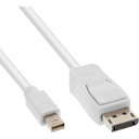 Mini DisplayPort-uros/DisplayPort-uros välijohto valk 5m bulk